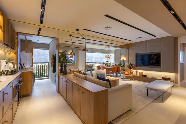 Living do Apartamento de 109m² - Universo Tatuapé Esfera