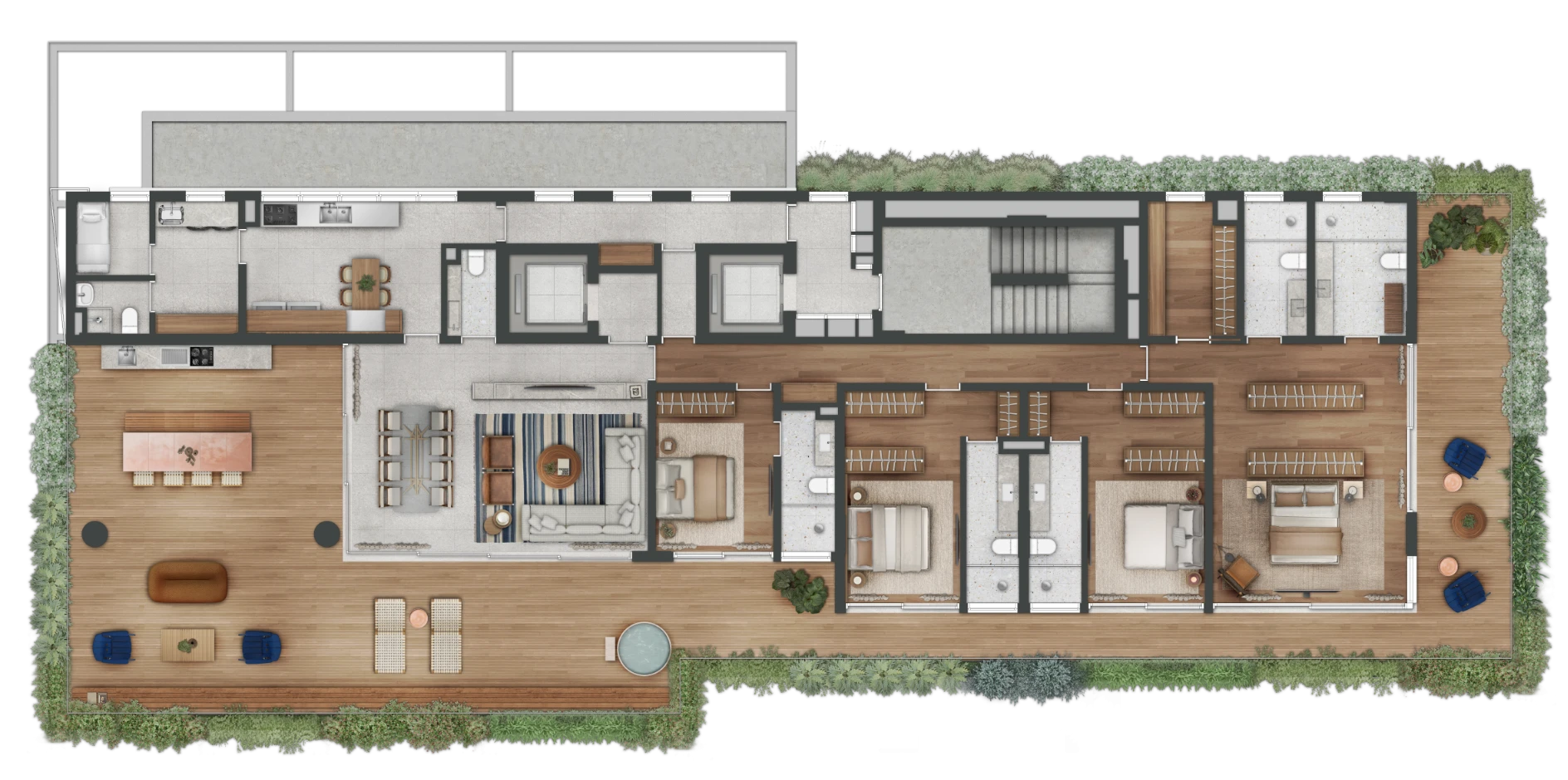 CLARA Jardins - Planta Planta Garden - 442m²