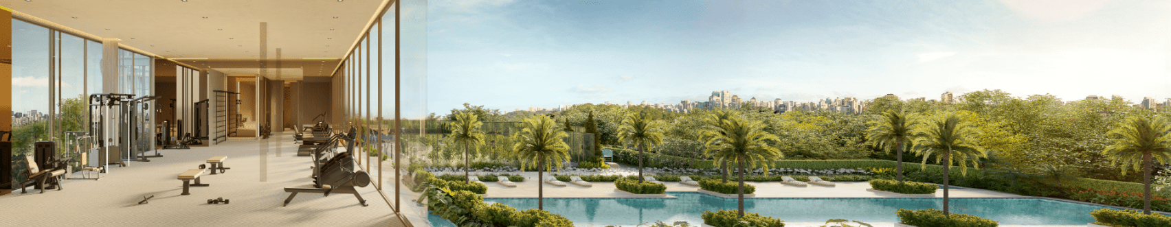 LA GALERIE Moema — Fitness com vista para Piscina, diferencial do projeto em Moema