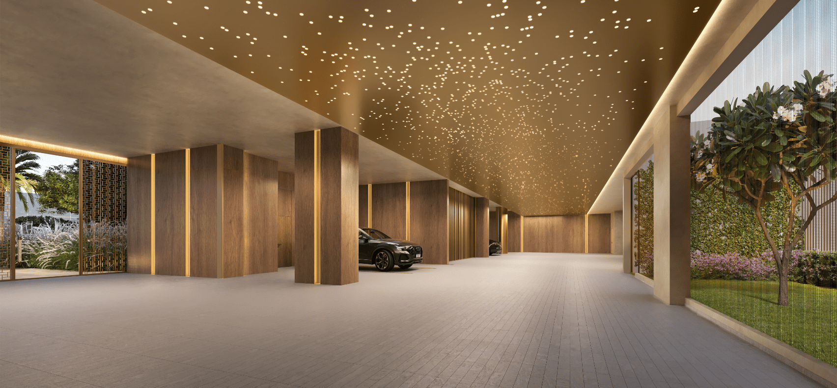 LA GALERIE Moema — Estacionamento decorado, diferencial do projeto em Moema