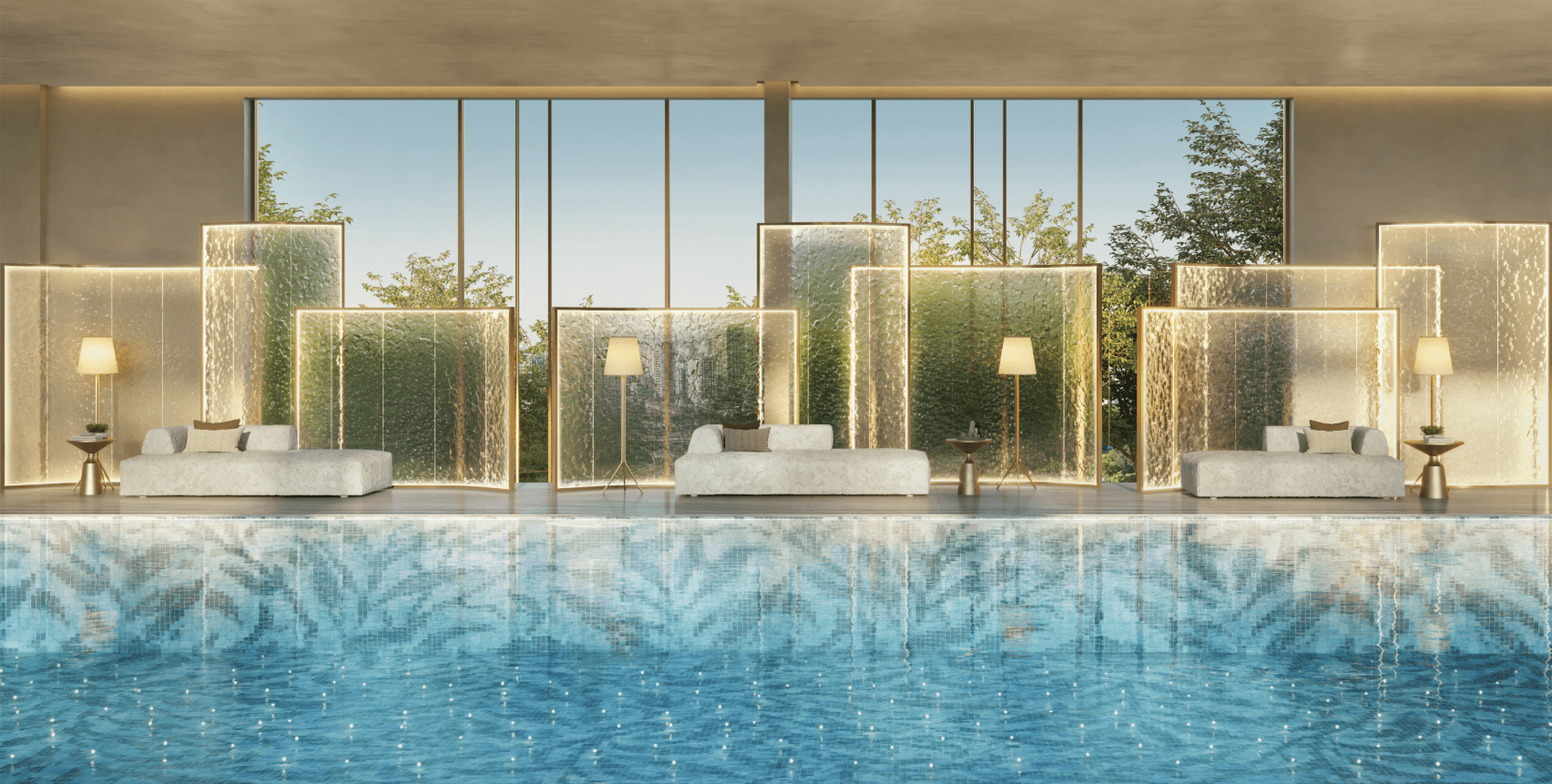 LA GALERIE Moema — área de lazer com piscina coberta de 25 metros, Moema SP