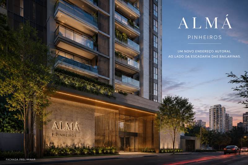 ALMÁ Pinheiros — Acesso — curadoria iApartamentos — Pinheiros