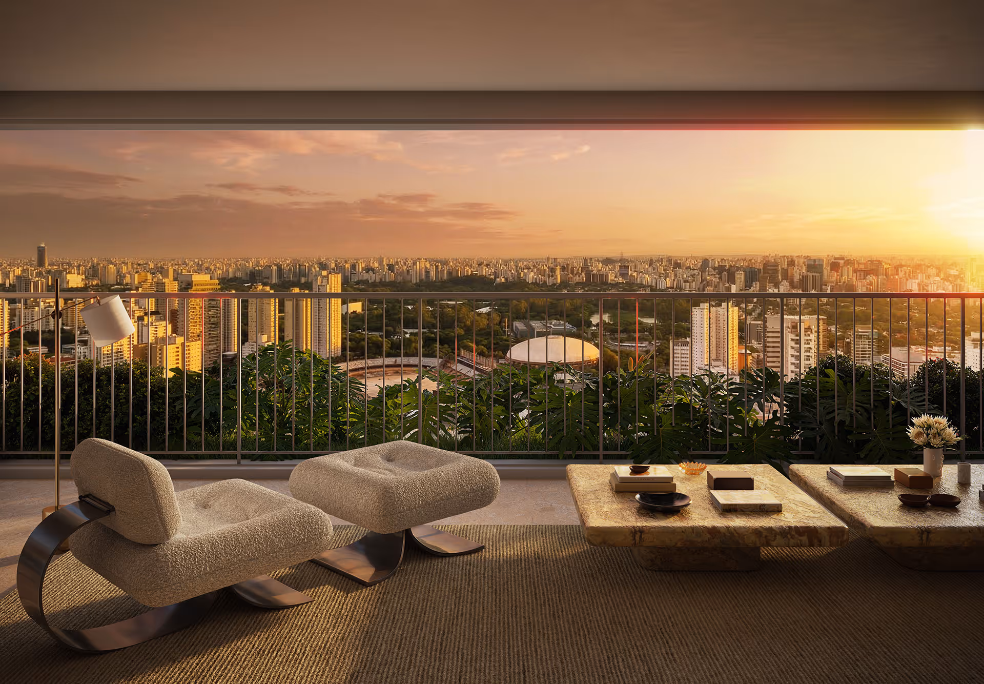 Detalhe da Sala de Estar do Apartamento Decorado — ETERNO Alma Brasileira — curadoria iApartamentos — Paraíso