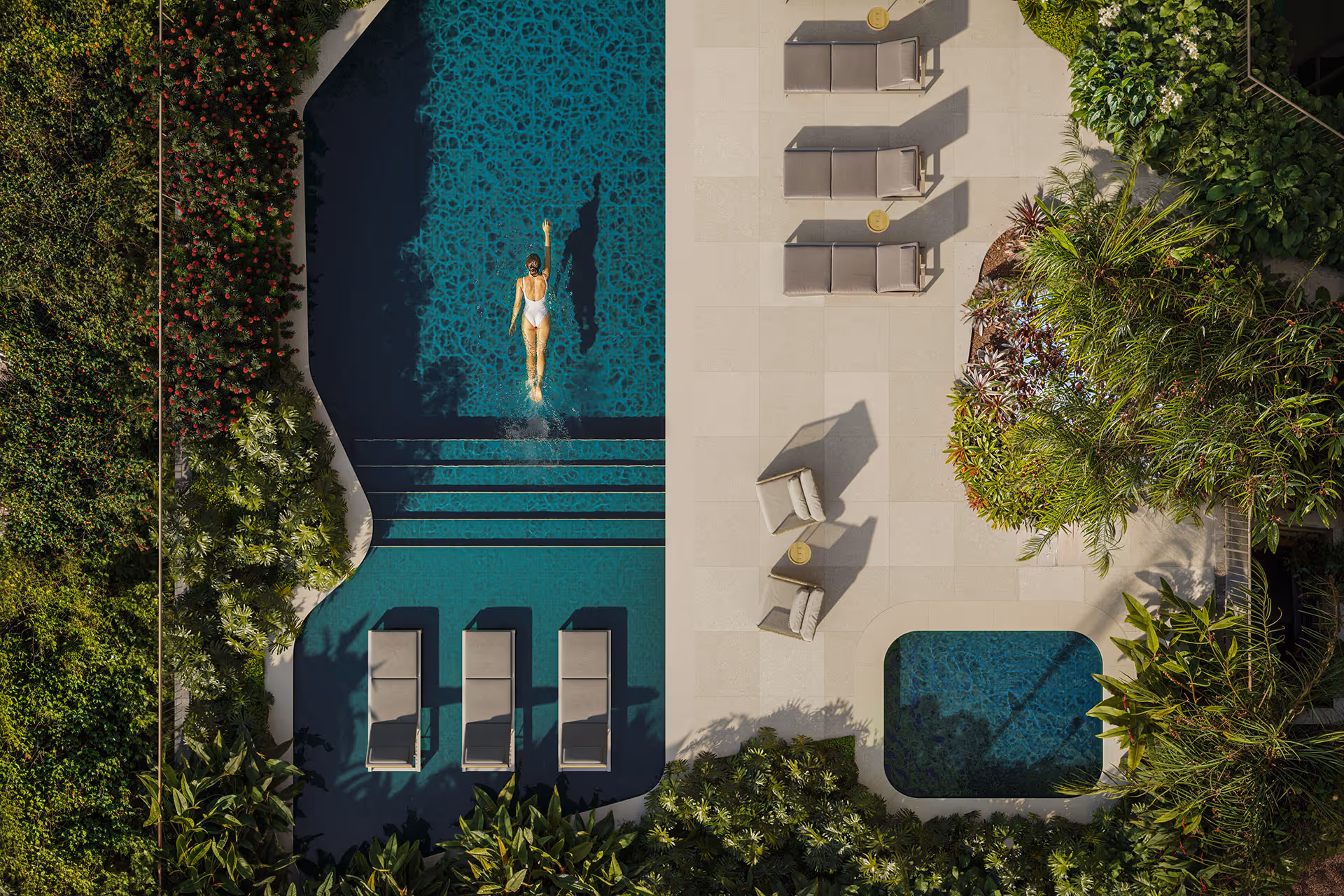 ETERNO Alma Brasileira — Vista Piscina Topo — curadoria iApartamentos — Paraíso