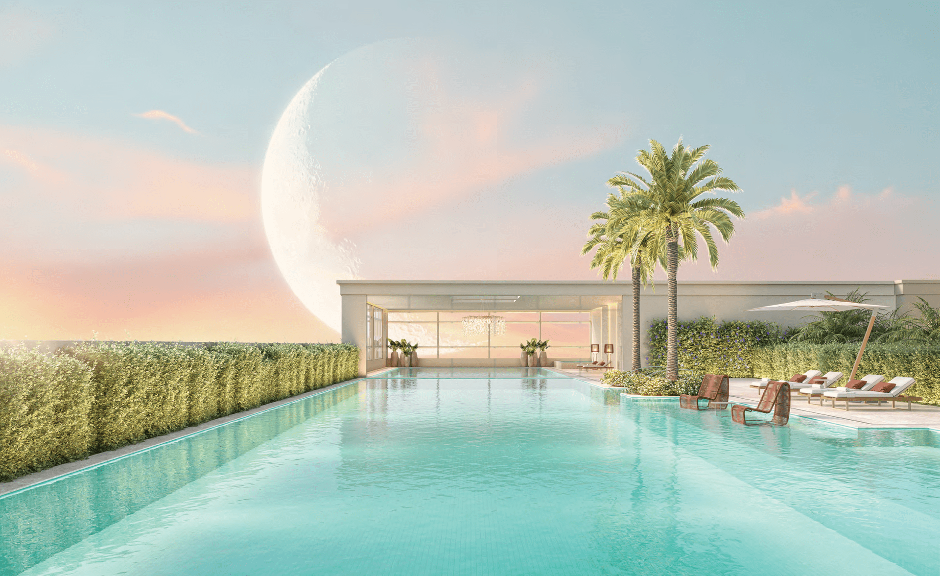 The Grand Residence — piscina ao ar livre com acabamento premium e paisagismo tropical — curadoria iApartamentos — Brooklin