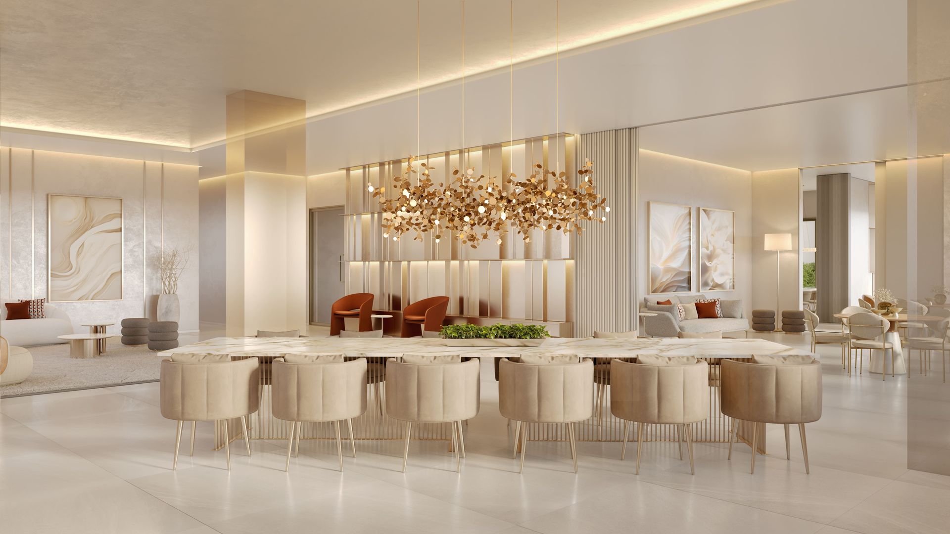 The Grand Residence — salão de festas com iluminação sofisticada e espaço para eventos — curadoria iApartamentos — Brooklin