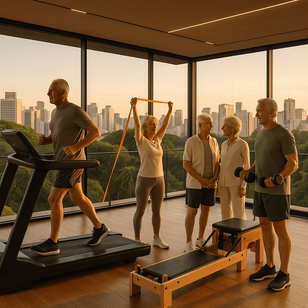 Sala De Pilates Adaptada No Vitacon Senior Living Para Moradores 60+ Ativos