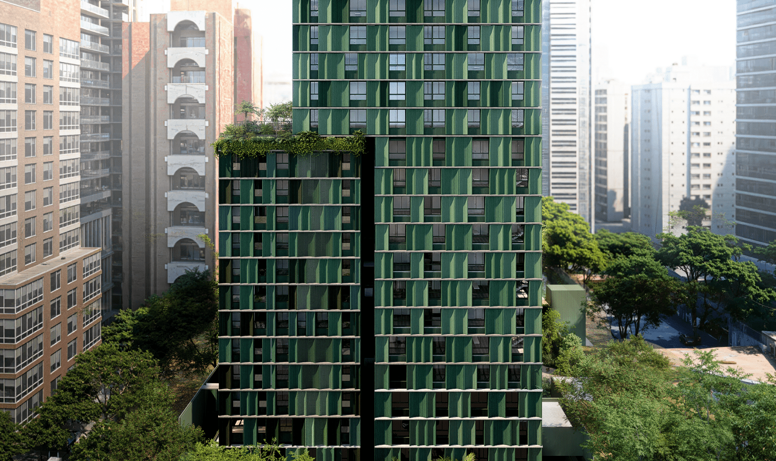 Samanea Pinheiros — Fachada vista da Avenida Henrique Schaumann — curadoria iApartamentos — Pinheiros