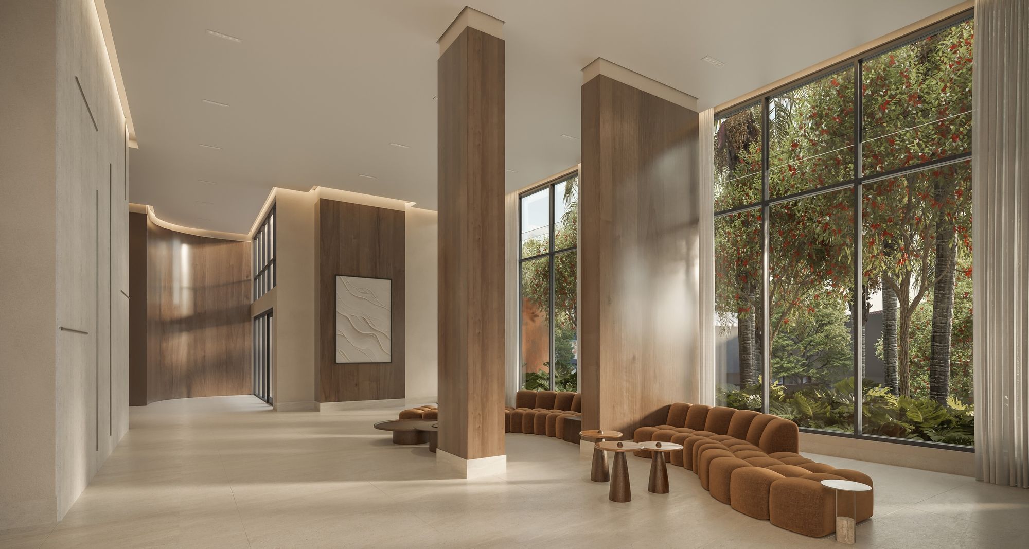 ORBYA Vila Carrão - Lobby de Entrada com Pé-Direito Duplo (Perspectiva Artística) - Lançamento na Av. Conselheiro Carrão na Zona Leste - Diálogo Engenharia