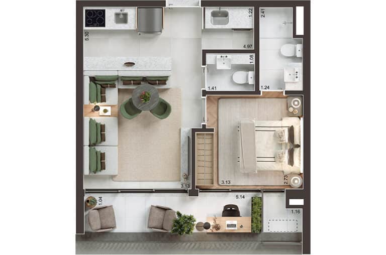 Maison Gabrielle - Planta Planta de 67m²