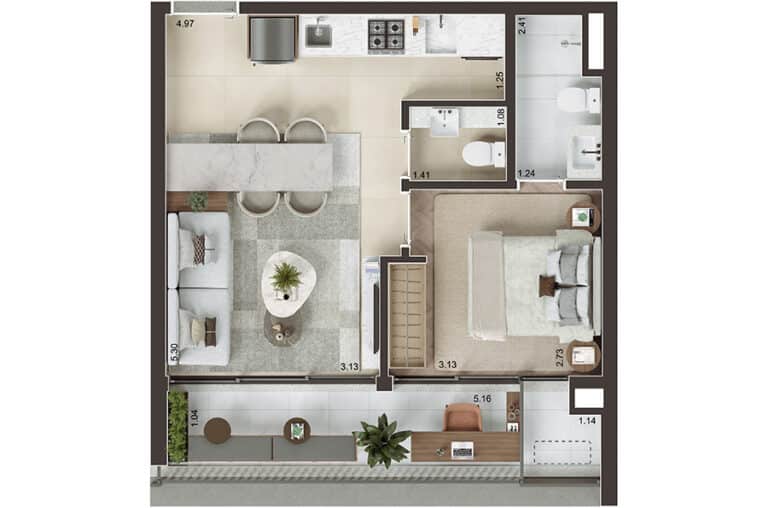 Maison Gabrielle - Planta Planta de 67m²