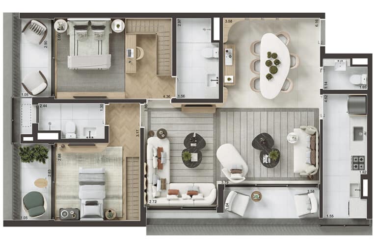Maison Gabrielle - Planta Planta de 101m²