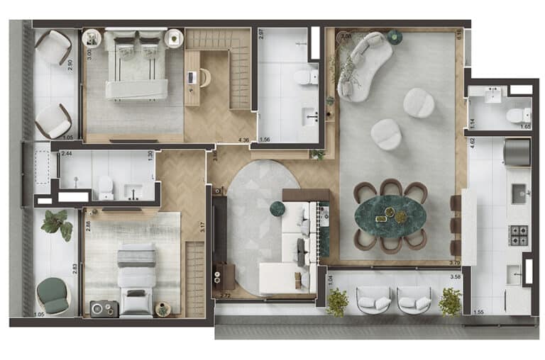 Maison Gabrielle - Planta Planta de 101m²