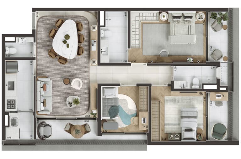 Maison Gabrielle - Planta Planta de 101m²
