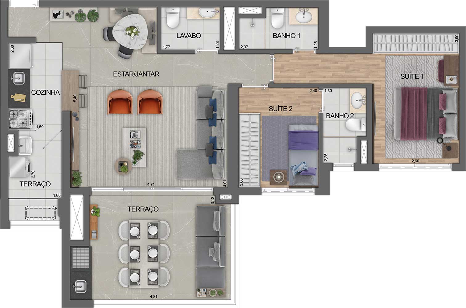 Dream View Sky Resort - Planta 91 m²
