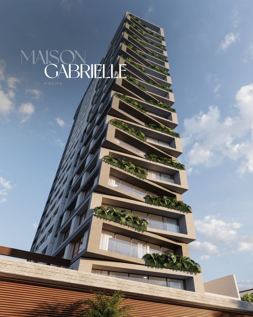 Maison Gabrielle — Fachada Com Varandas Escalonadas E Jardineiras Contínuas Na Av. Pavão — Curadoria Iapartamentos — Moema