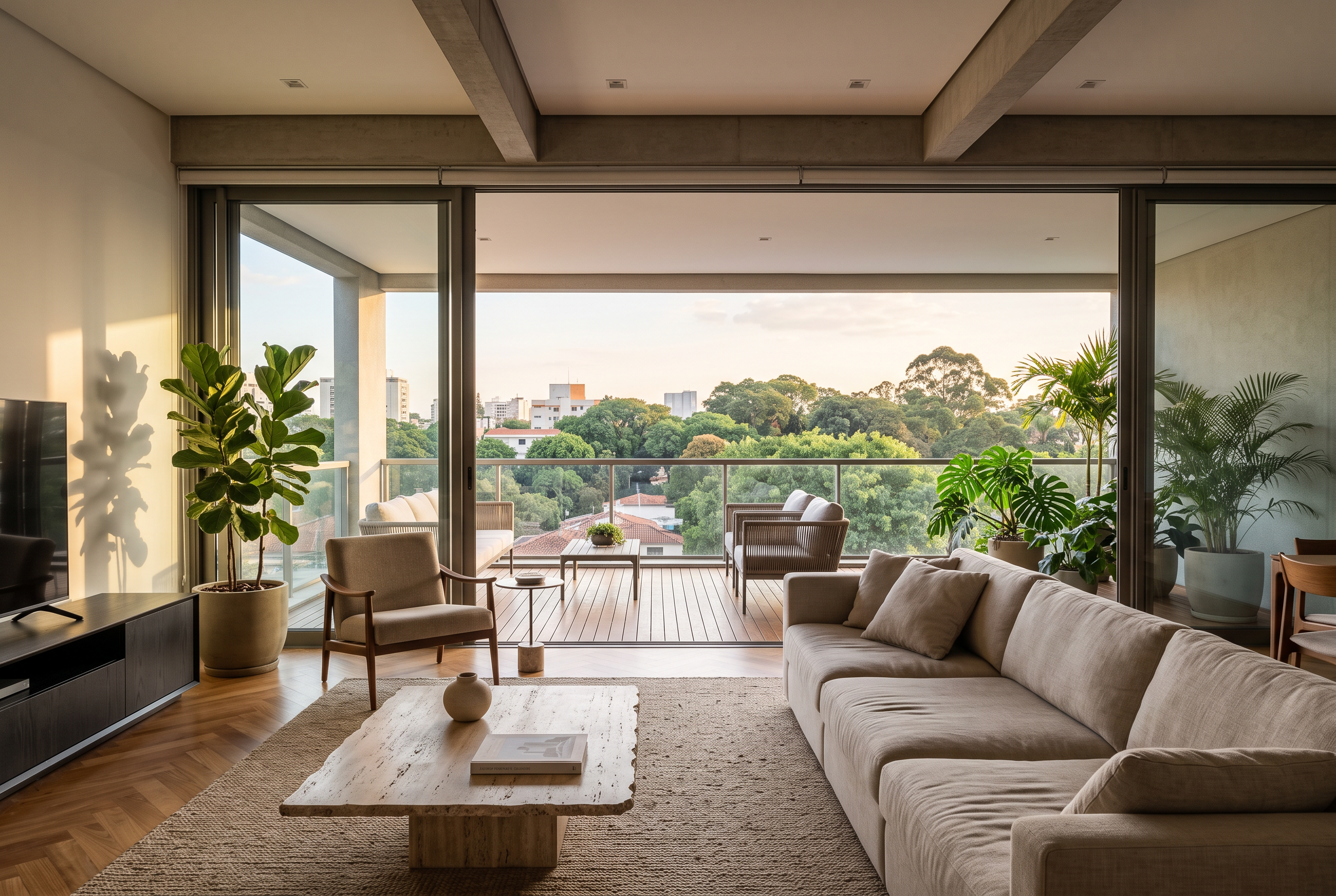 Qual O Melhor Apartamento De Alto Padrão No Brooklin? Comparamos 7 Empreendimentos 9 Living Integrado De Apartamento De Alto Padrão Com Três Suítes E Varanda Ampla Em São Paulo