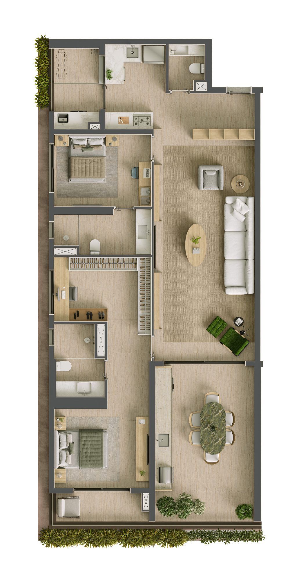 Edifício Bela - Planta Planta de 130 m²