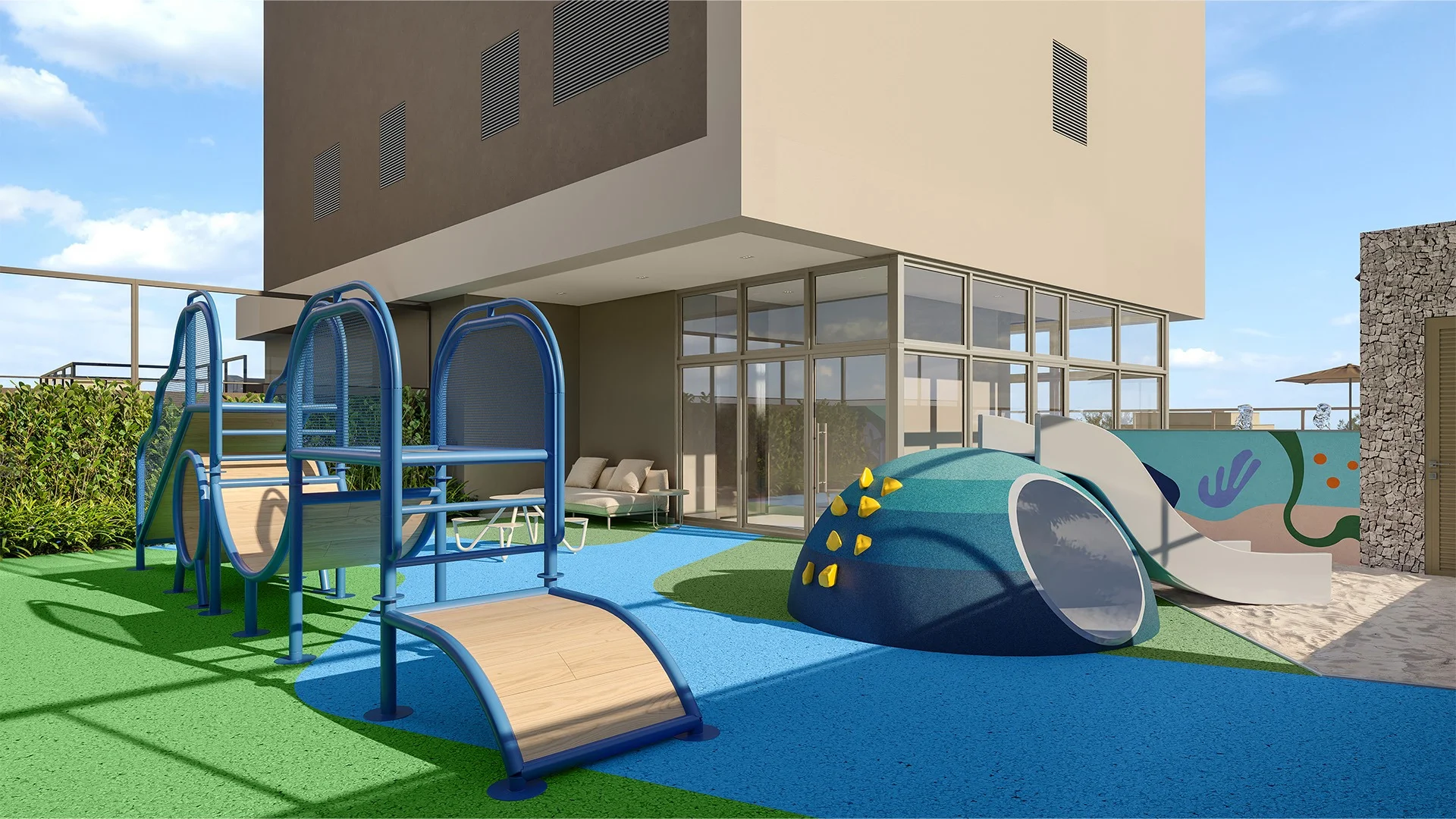 Alameda Mará, playground no rooftop | curadoria iApartamentos | Moema