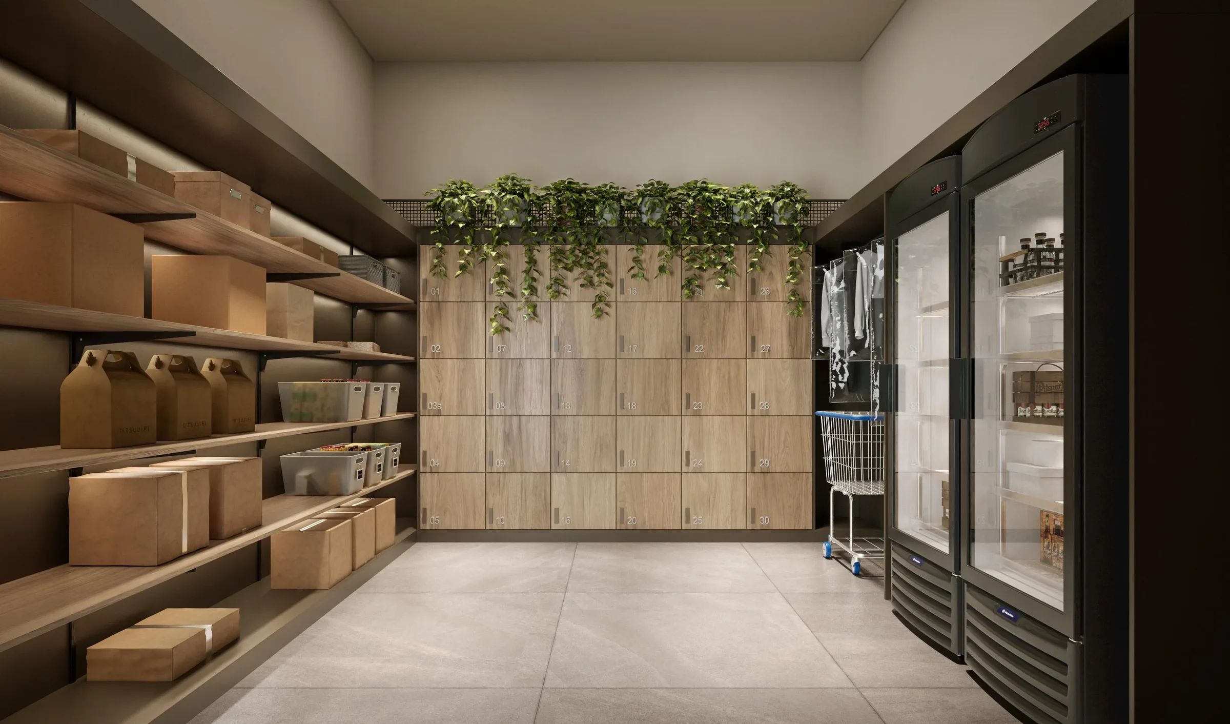 Fraiha Ybirá Chibarás, delivery Storage com armários e refrigeradores para entregas, curadoria iApartamentos, Moema