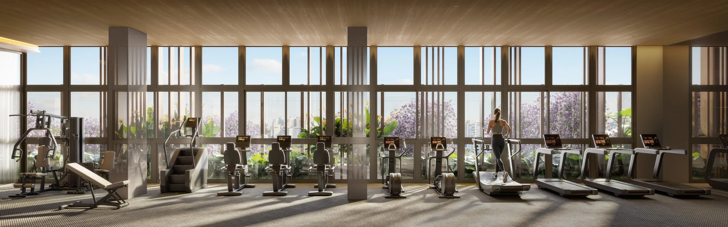 Fraiha Ybirá Jurupis, academia Amplo Fitness no térreo, curadoria iApartamentos, Moema