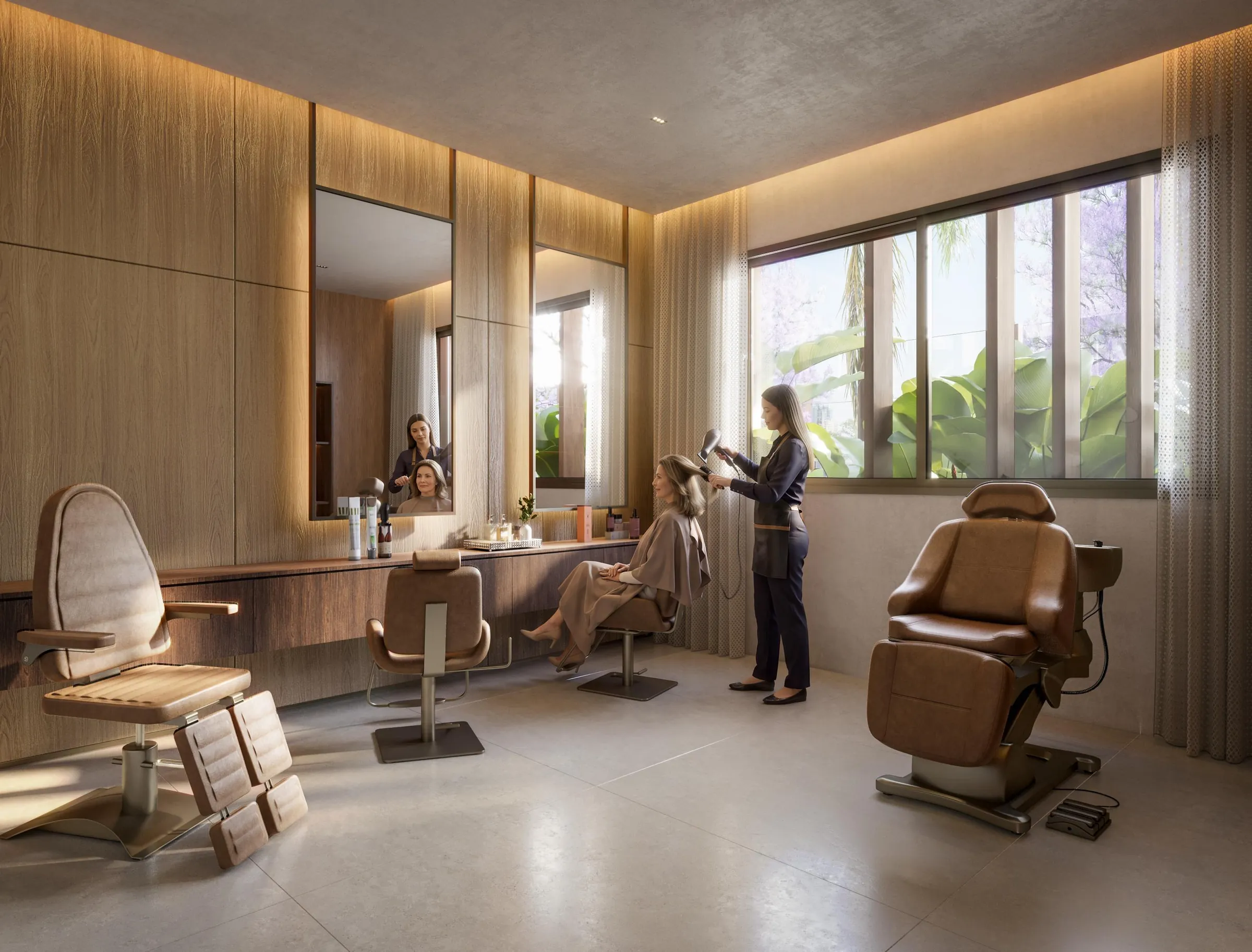 Fraiha Ybirá Jurupis, Beauty Studio no térreo, curadoria iApartamentos, Moema