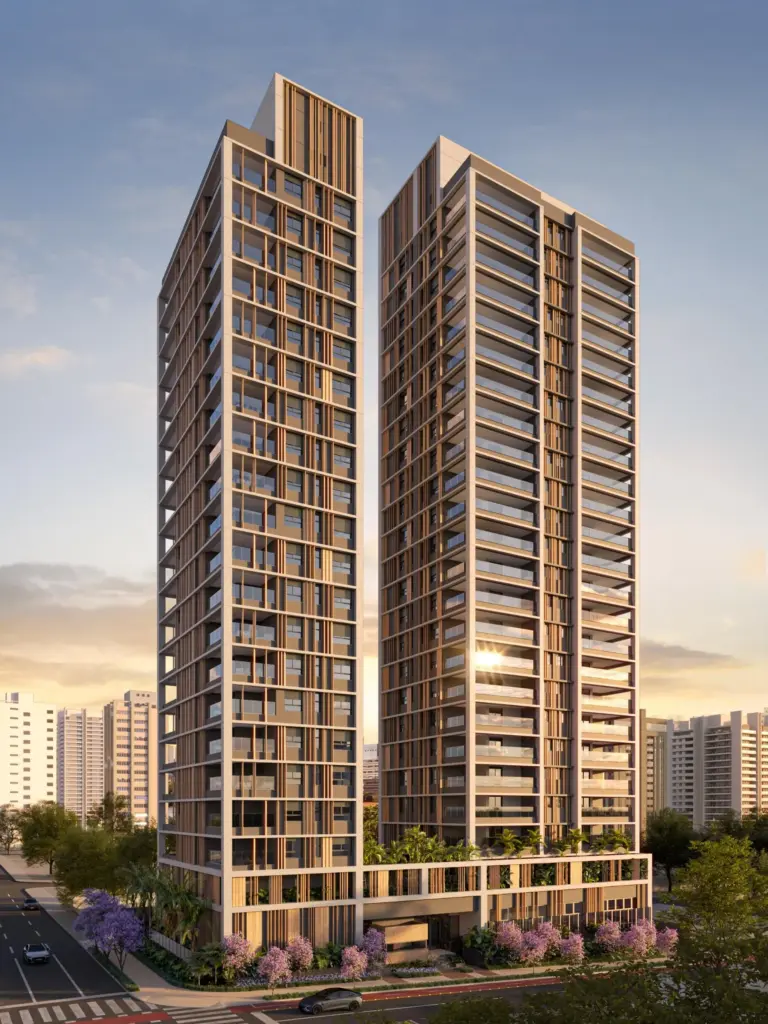 Fraiha Ybirá Jurupis, Fachada Das Duas Torres, De 22 E 19 Pavimentos, Na Esquina Da Alameda Dos Jurupis Com A Avenida Moema, Curadoria Iapartamentos, Moema