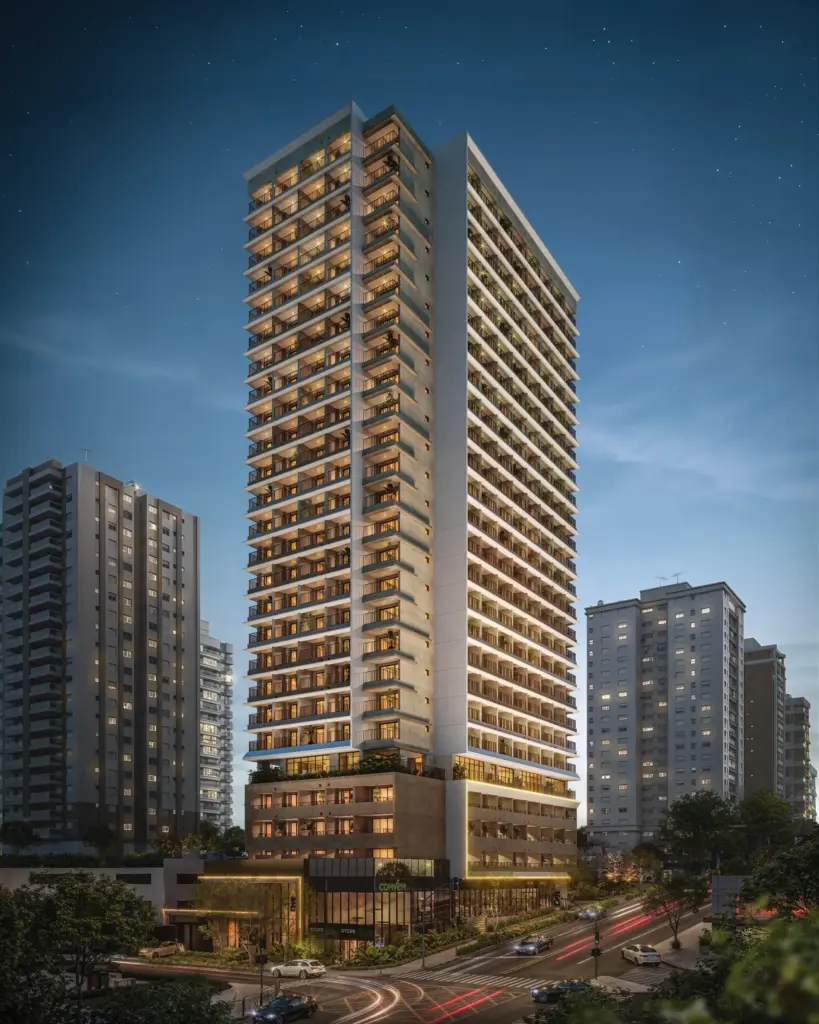 Helbor Vm125, Perspectiva Artística Da Fachada Da Torre, Curadoria Iapartamentos, Vila Madalena