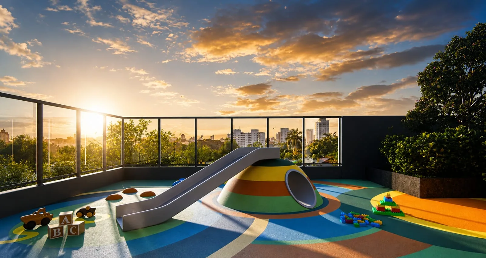 Althea by Mitre, playground no pavimento de lazer, curadoria iApartamentos, Campo Belo