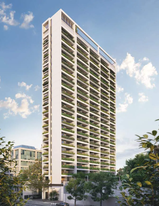 Edifício Paulistano, Fachada Da Torre De 23 Andares Com Varandas E Jardineiras Em Todos Os Pavimentos, Curadoria Iapartamentos, Jardins