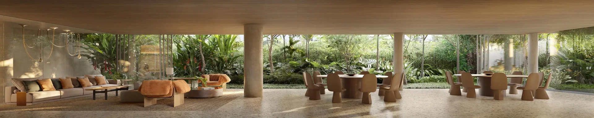 Edifício Primavera, salão de festas gourmet integrado ao jardim, curadoria iApartamentos, Jardim Paulista