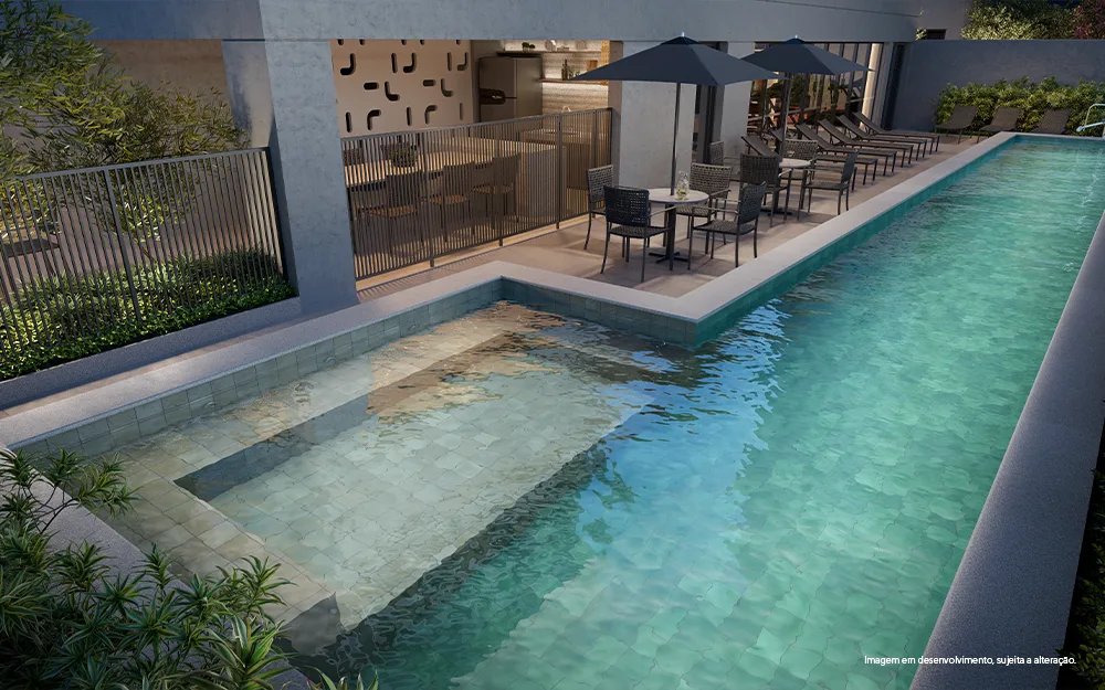 GO Arizona, piscina adulto descoberta, curadoria iApartamentos, Brooklin