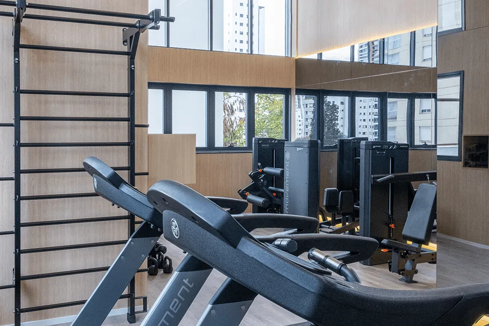 Haus Mitre Campo Belo, fitness dos studios, curadoria iApartamentos, Campo Belo