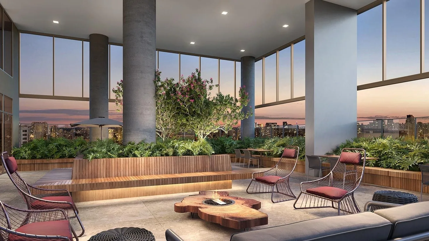 Helbor Open Mind, terraço externo na cobertura, curadoria iApartamentos, Chácara Santo Antônio