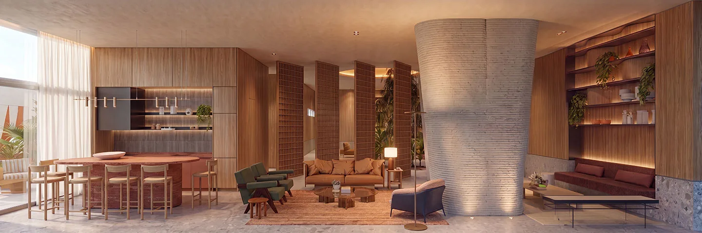 JOAH 233, lounge integrado com bar e estar, curadoria iApartamentos, Itaim Bibi