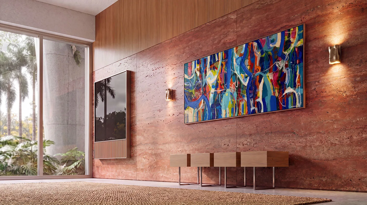 JOAH 233, lobby com parede em travertino rosso, curadoria iApartamentos, Itaim Bibi