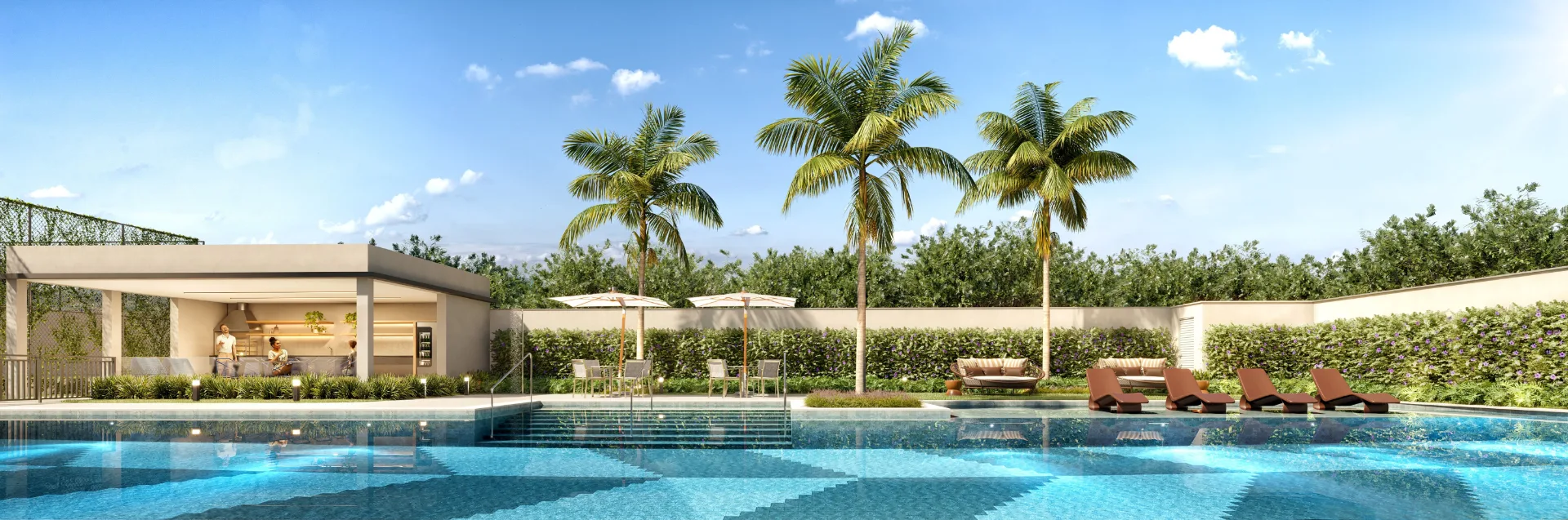 Living Full Eldorado, piscina com pool deck e beach barbecue, curadoria iApartamentos, Pinheiros