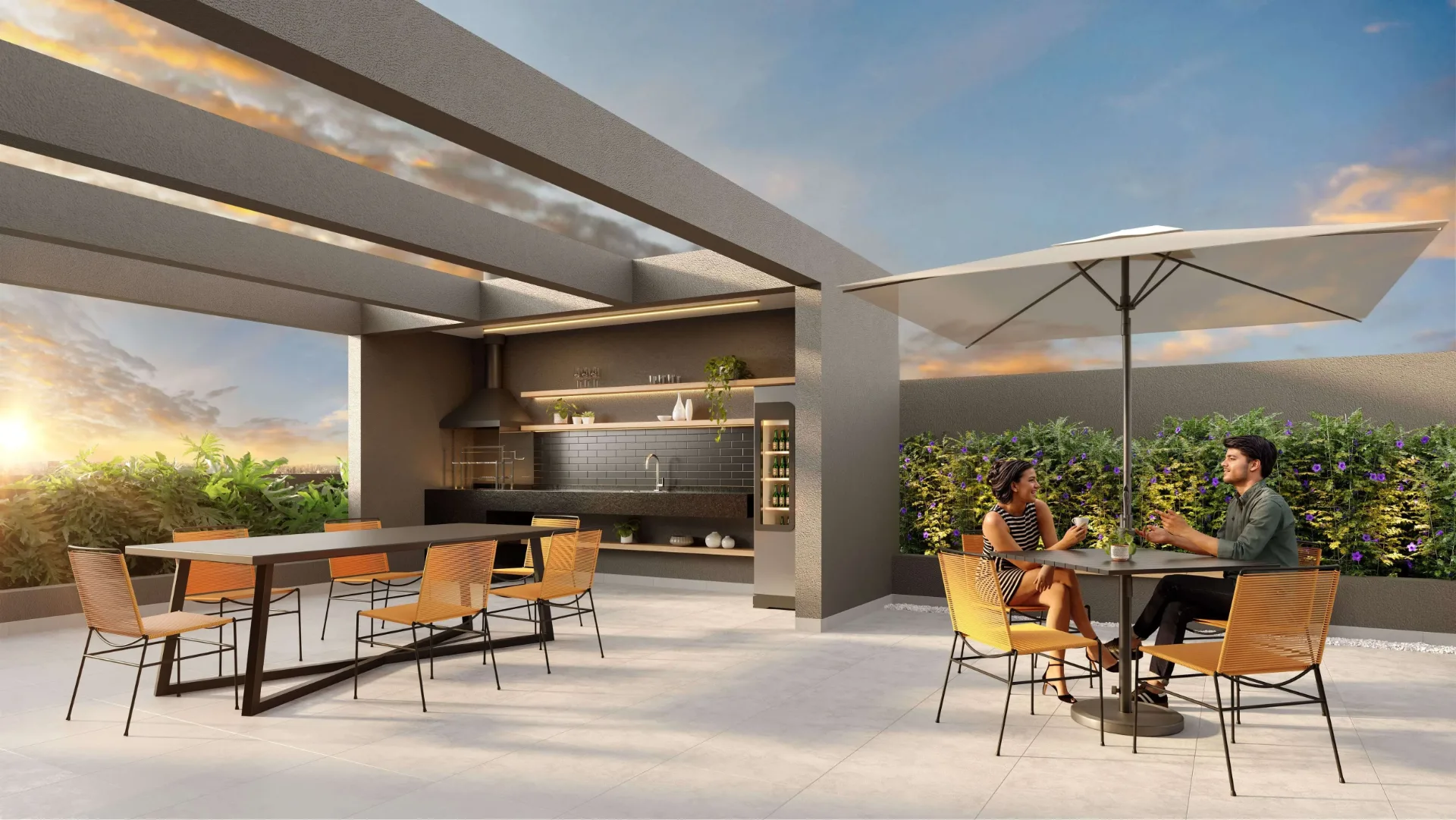 Living Full Estaiada, sky lounge e grill no rooftop, curadoria iApartamentos, Brooklin