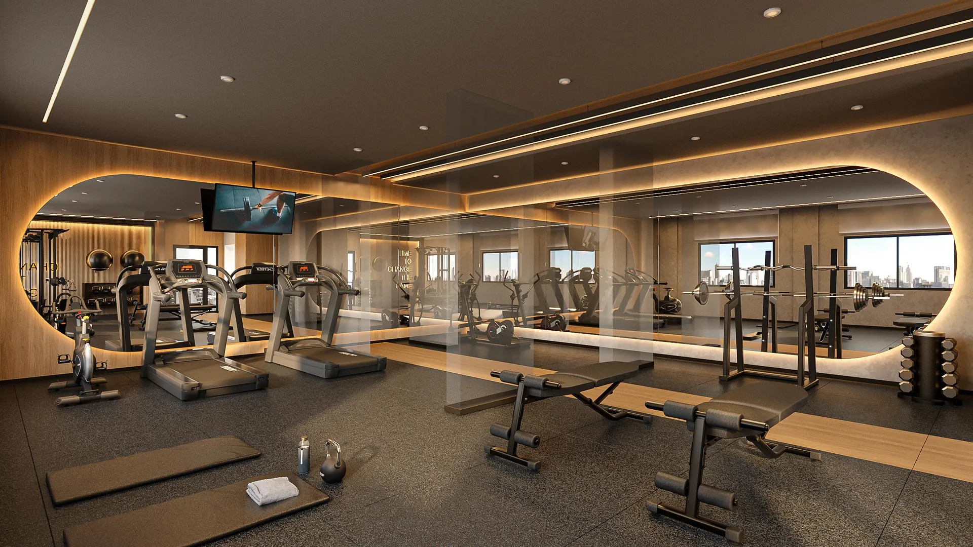 Nex One Galeria Jardins, fitness club no rooftop com esteiras e área de musculação, curadoria iApartamentos, Jardins
