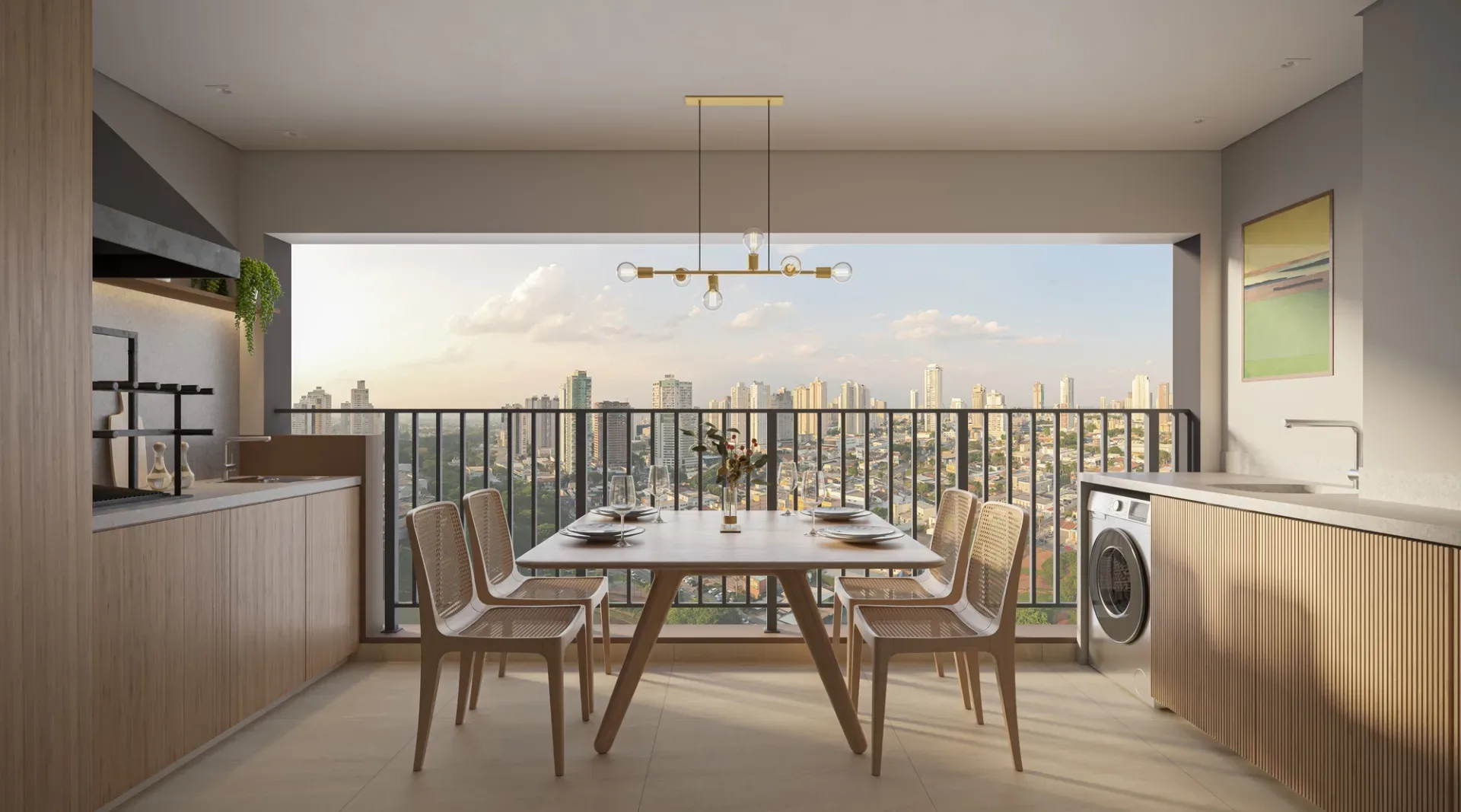Platinum Tatuapé By Diálogo, terraço gourmet do apartamento de 2 dormitórios de 61 m² com churrasqueira e vista, curadoria iApartamentos, Tatuapé