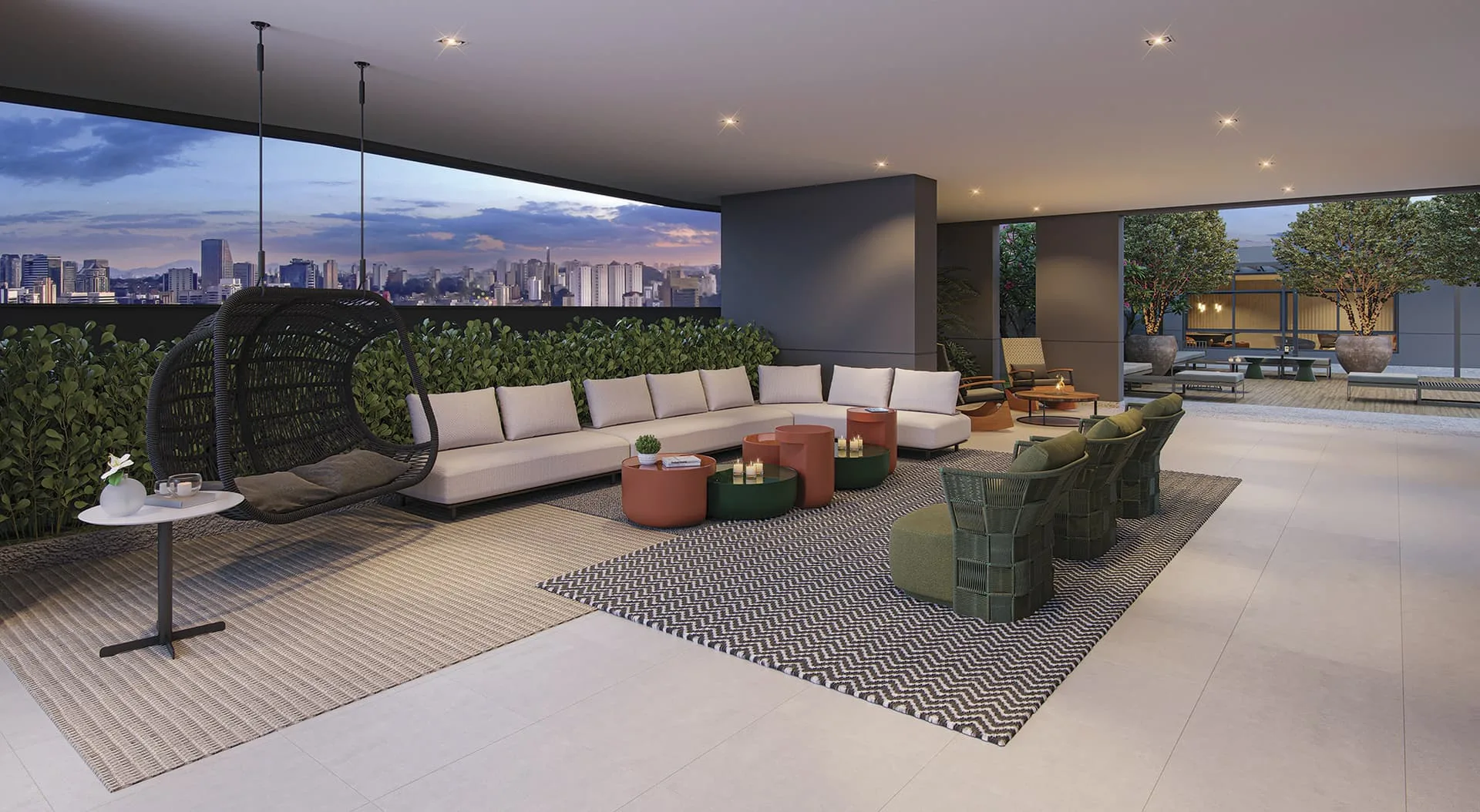 Signature by Ott, lounge externo, curadoria iApartamentos, Aclimação