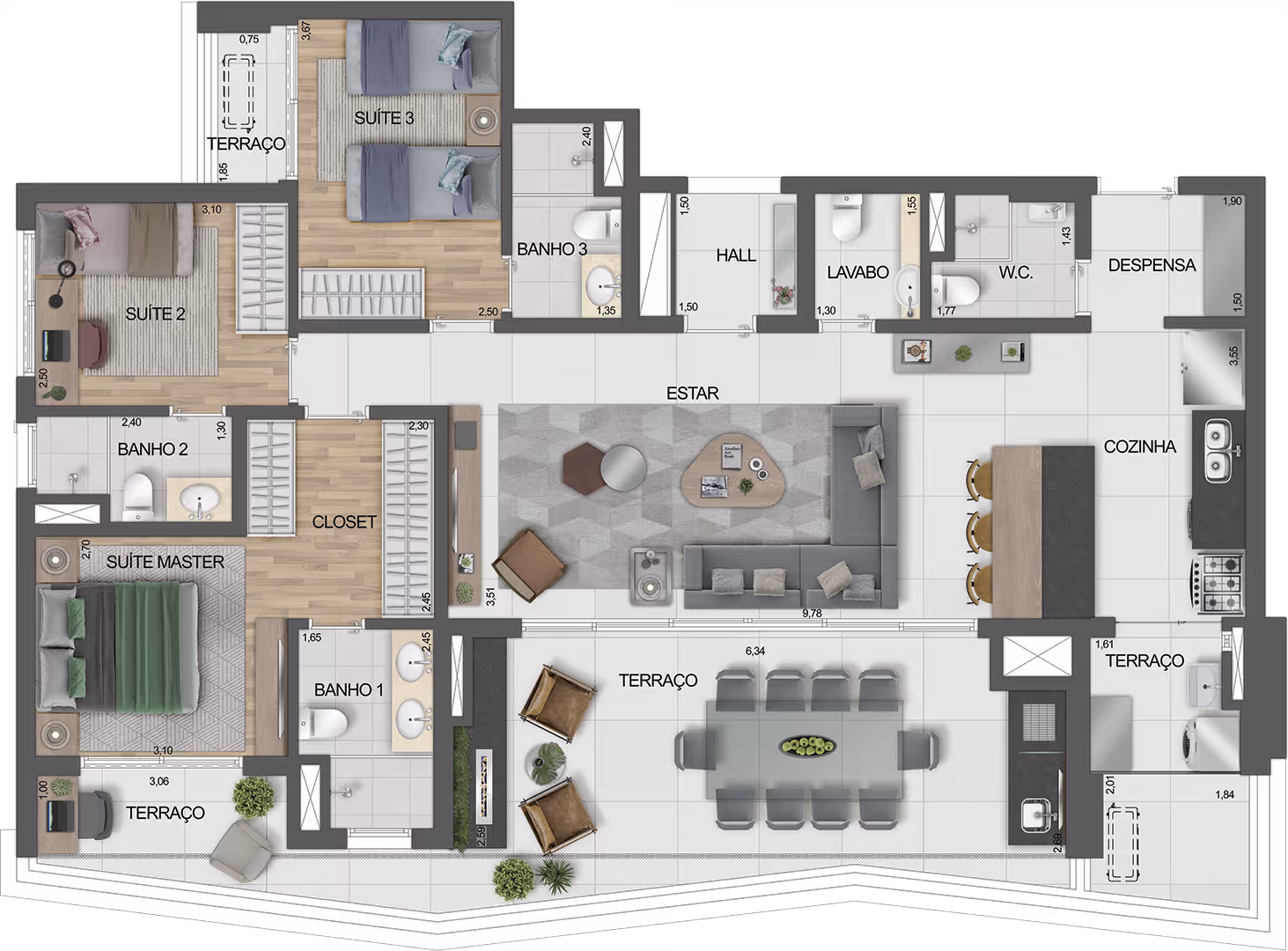 Signature by Ott 120 a 175m² Aclimação | iApartamentos