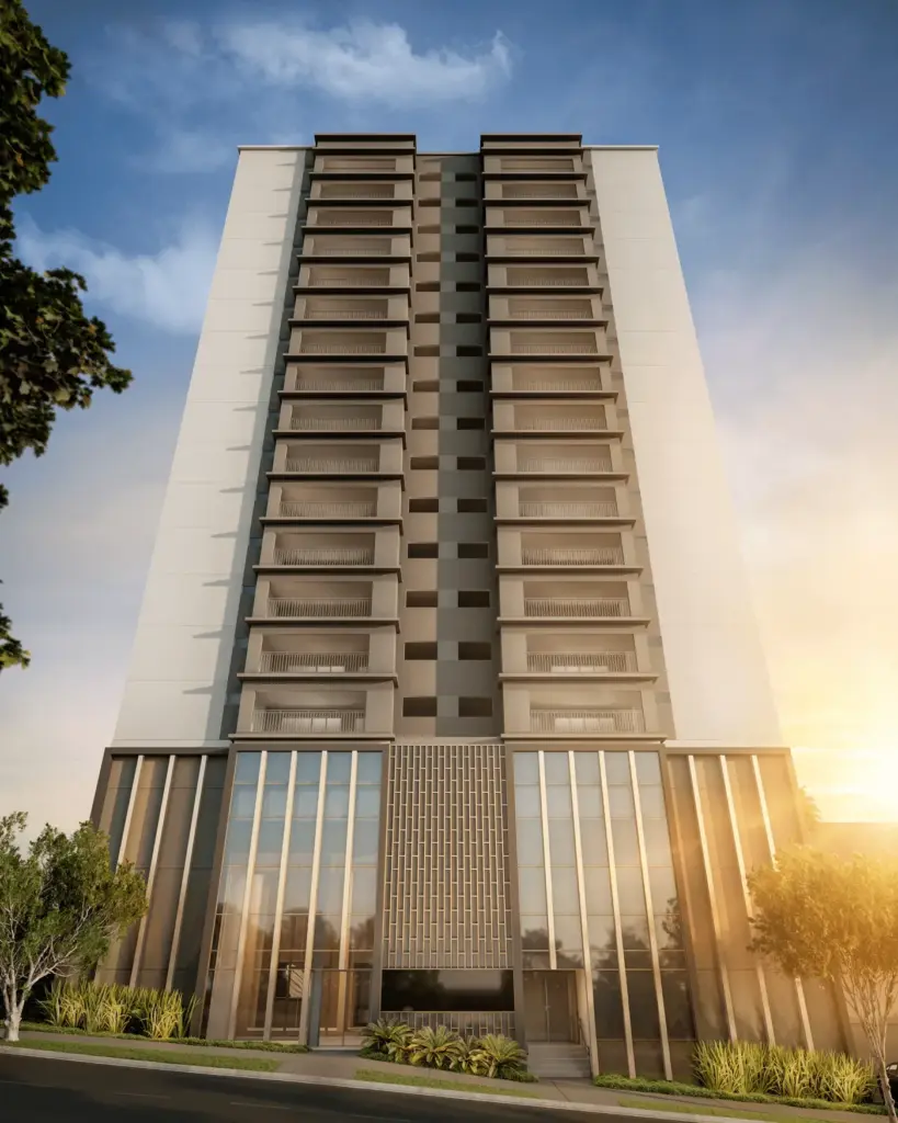 The Edition By Living Vila Mariana, Fachada Da Torre Ao Entardecer, Curadoria Iapartamentos, Vila Mariana