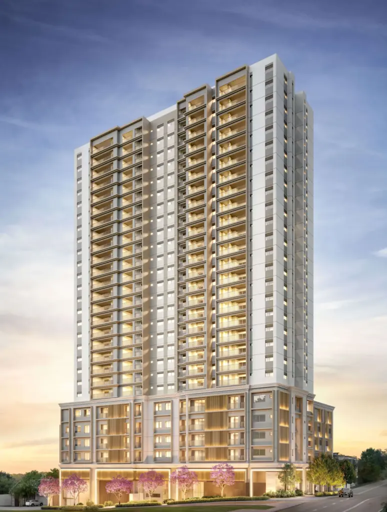 The Residence Brooklin By Living, Fachada Da Torre Ao Entardecer, Curadoria Iapartamentos, Brooklin
