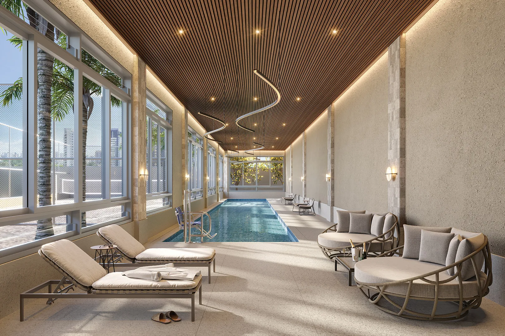 Town Residences by Lindenberg, piscina coberta de 25 metros no térreo, curadoria iApartamentos, Brooklin