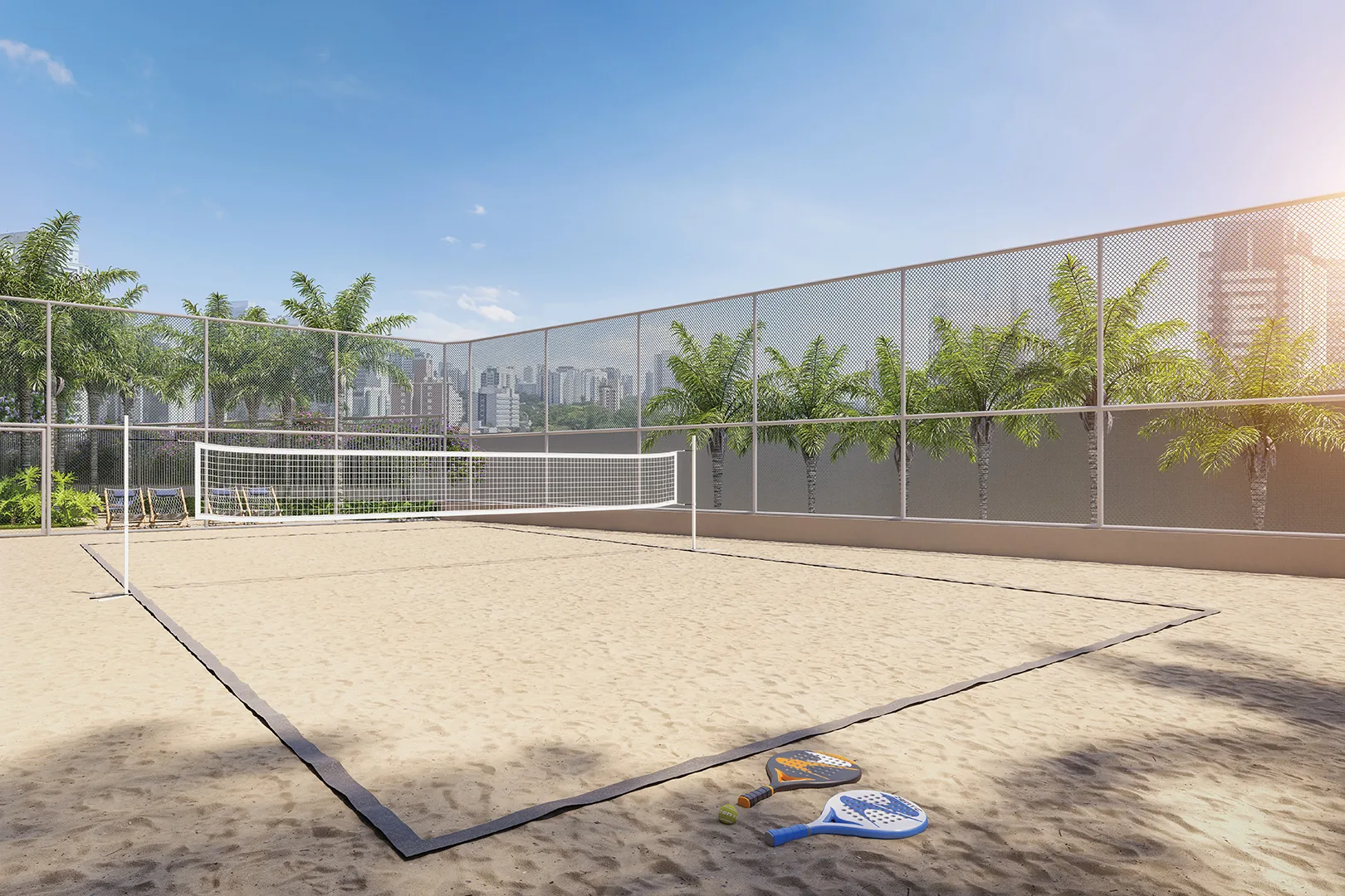 Town Residences by Lindenberg, quadra de areia para beach tennis no térreo, curadoria iApartamentos, Brooklin