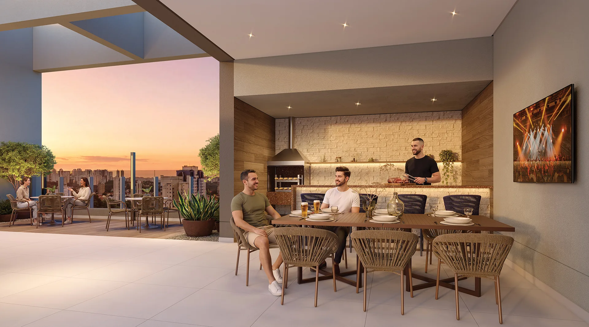 Town Residences by Lindenberg, espaço gourmet com churrasqueira no rooftop, curadoria iApartamentos, Brooklin