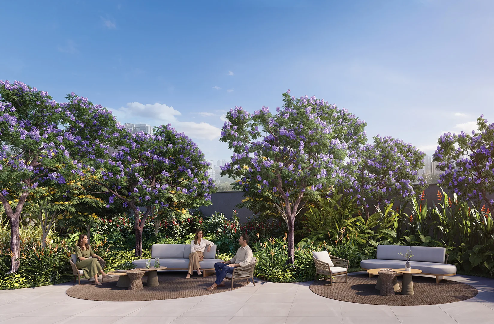 Town Residences by Lindenberg, lounge party ao ar livre com jardim, curadoria iApartamentos, Brooklin