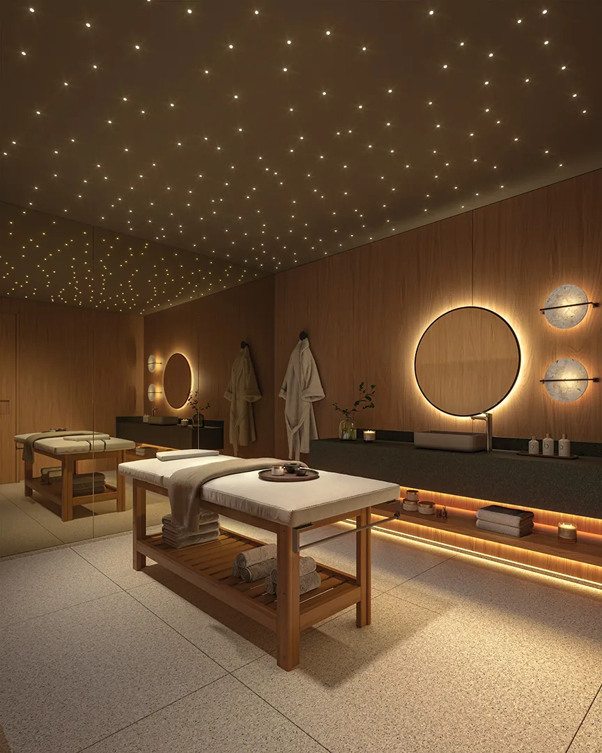 Town Residences by Lindenberg, sala de massagem privativa no spa, curadoria iApartamentos, Brooklin