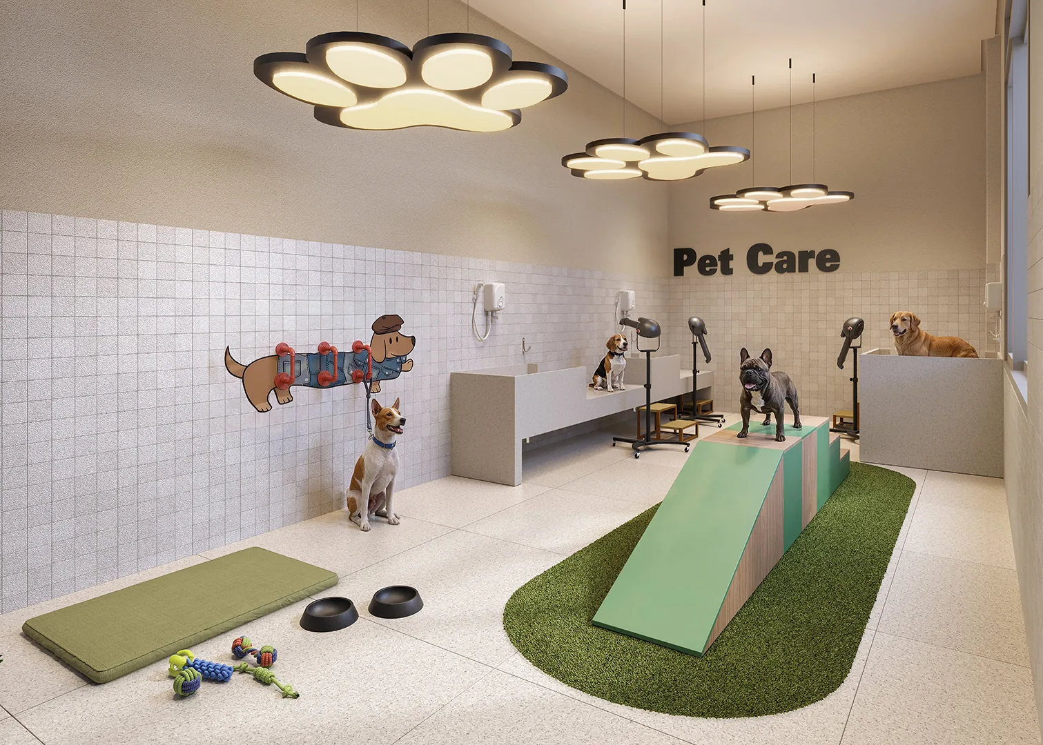 Town Residences by Lindenberg, pet care para banho e cuidados com animais, curadoria iApartamentos, Brooklin